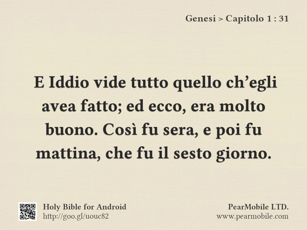 Genesi, Capitolo 1:31